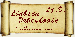 Ljubica Dabesković vizit kartica